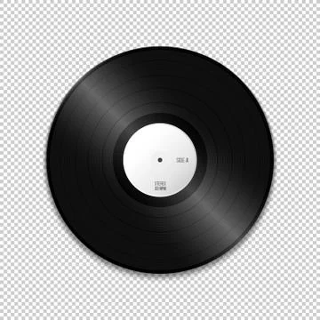 Vector blank vinyl record mockup. Stock Illustration