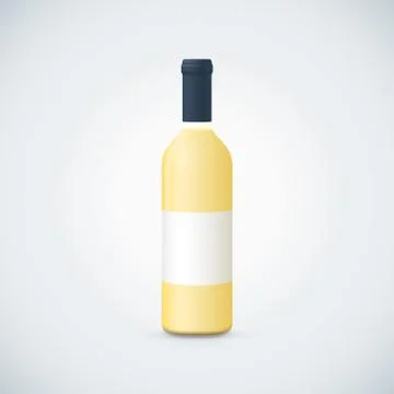 Vector blank wine bottle mockup. Stock Illustration