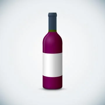 Vector blank wine bottle mockup. 스톡 일러스트