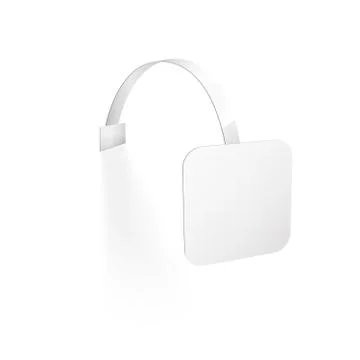Vector blank wobbler with transparent strip isolated on a white background Stock Illustration