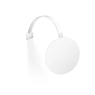 Vector blank wobbler with transparent strip isolated on a white background Stock Illustration