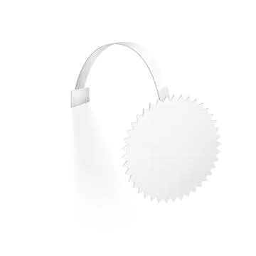 Vector blank wobbler with transparent strip isolated on a white background Stock Illustration