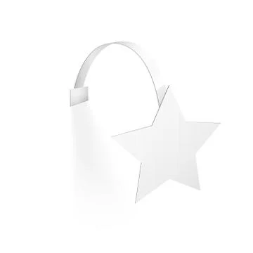 Vector blank wobbler with transparent strip isolated on a white background Stock Illustration