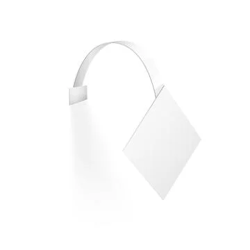 Vector blank wobbler with transparent strip isolated on a white background Stock Illustration