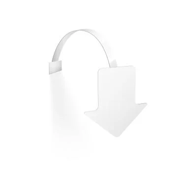 Vector blank wobbler with transparent strip isolated on a white background Stock Illustration