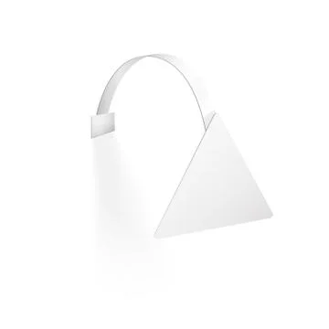 Vector blank wobbler with transparent strip isolated on a white background Stock Illustration