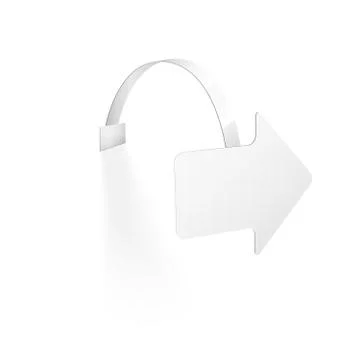 Vector blank wobbler with transparent strip isolated on a white background Stock Illustration