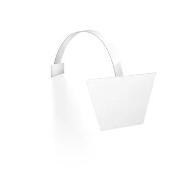 Vector blank wobbler with transparent strip isolated on a white background Illustrazione stock