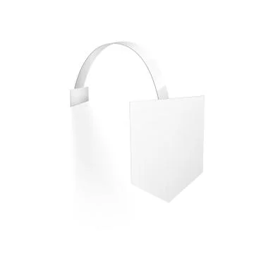 Vector blank wobbler with transparent strip isolated on a white background Illustrazione stock