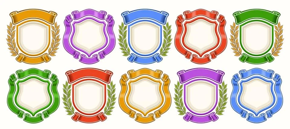 Vector Blazon Set Stock Illustration
