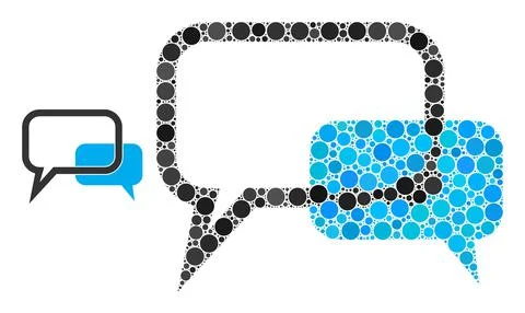 Vector Blog Messages Composition of Small Circles Stock Illustration