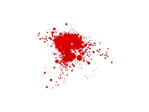 Vector blood splatter isolated on clean white background with realistic dripp Stock Illustration
