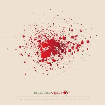 Vector blood splatter isolated,vector design Stock Illustration