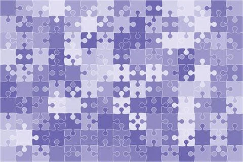 Vector Blue 150 Puzzles Pieces Jigsaw Stock Illustration