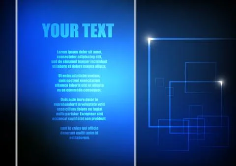 Vector : Blue abstract and square vector background Stock Illustration