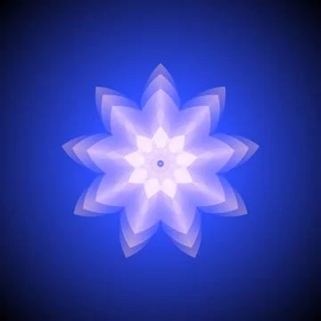 Vector blue abstract geometry snowflake. Stock-Illustration