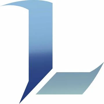 Vector blue and black letter L icon with sharp spikes Stock Illustration