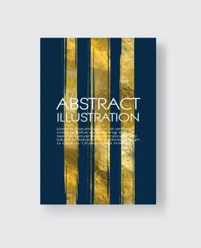 Vector Blue and Gold Design Templates. Abstract illustration eps10 Stock Illustration