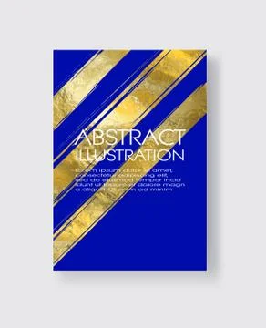 Vector Blue and Gold Design Templates. Abstract illustration eps10 Stock Illustration