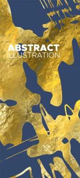 Vector Blue and Gold Design Templates for banner. Stock Illustration