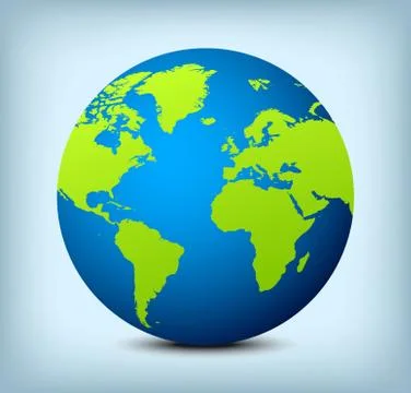 Vector blue and green globe icon Stock-Illustration