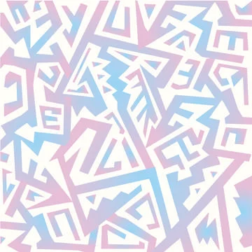 Vector of blue and lilac angular line pattern on white background Ilustração Stock