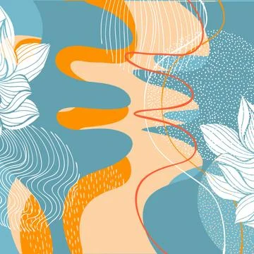 Vector blue and orange abstract background Illustrazione stock