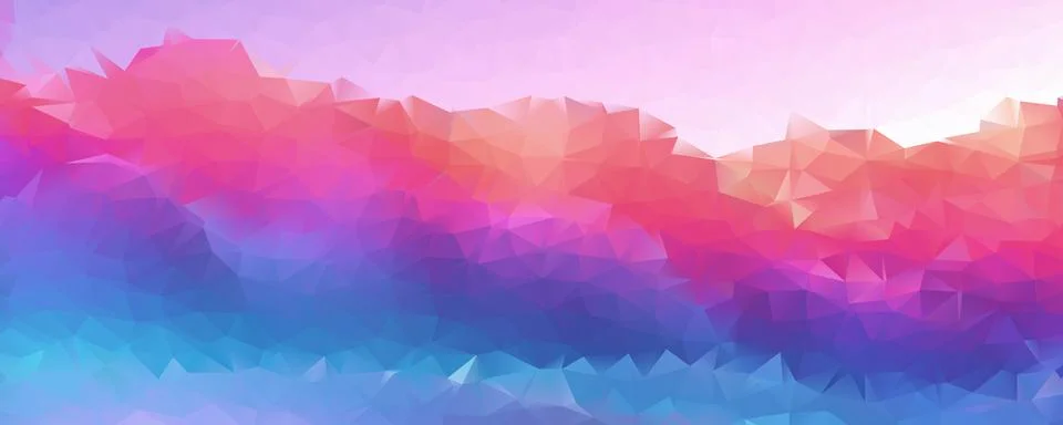 Vector blue and purple Low poly abstract background, trendy, geometric, cyb.. Stock Illustration