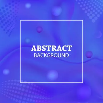 Vector blue and violet liquid color background with spheres and halfton pattern Stock Illustration