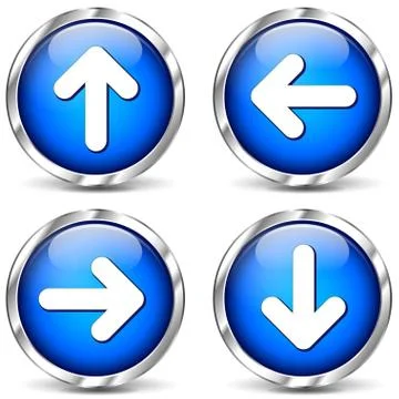 Vector blue arrows icons Stock Illustration