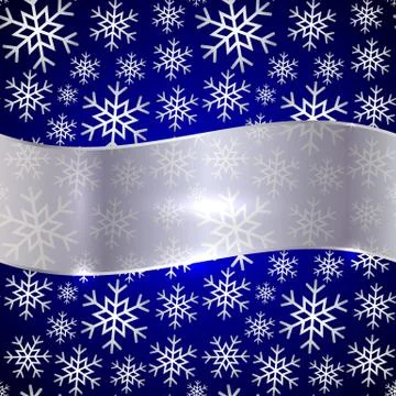 Vector Blue Background with Snowflakes and Greeting Stock Illustration