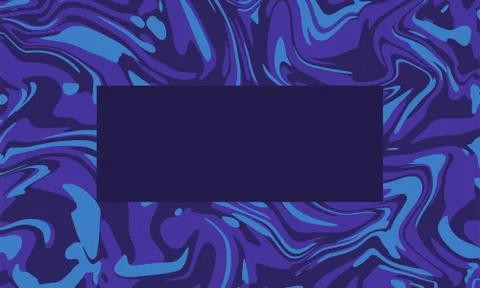 Vector of blue background with text box and fluid swirl shapes Stock Illustration