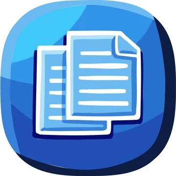 Vector blue blue copy icon symbol Stock Illustration