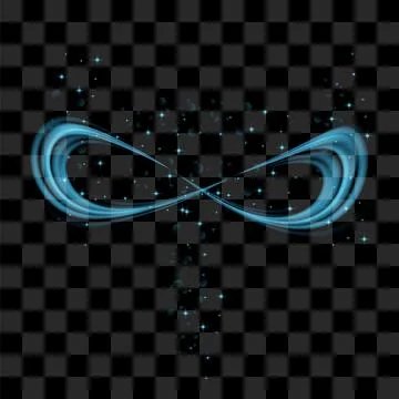 Vector Blue Blurred Fire on Dark Background. Cartoon Flames. Bonfire Burst... Stock Illustration