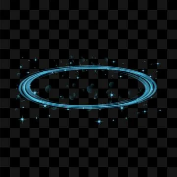 Vector Blue Blurred Fire on Dark Background. Cartoon Flames. Bonfire Burst. H Stock Illustration