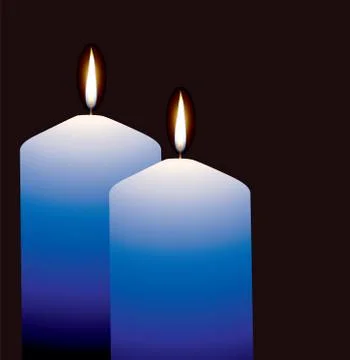 Vector blue candles Stock Illustration