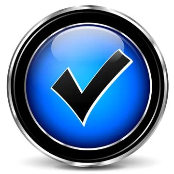 Vector blue check mark Stock Illustration