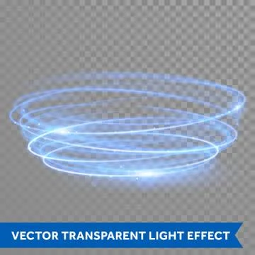 Vector blue circle light with tracing Stock Illustration