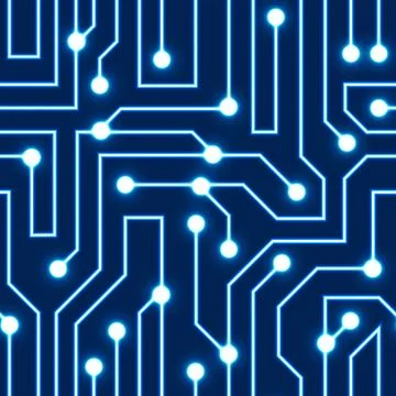 Vector blue circuit board background Stock Illustration