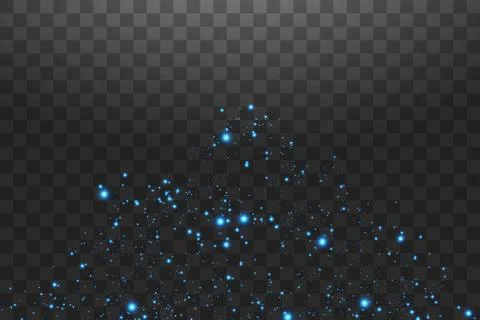 Vector blue cloud glitter wave abstract illustration. Blue star dust trail Stock Illustration