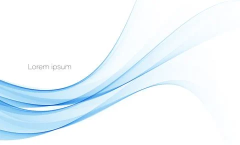 Vector blue color abstract wave design element Stock Illustration