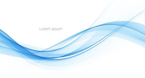 Vector blue color abstract wave design element Stock Illustration