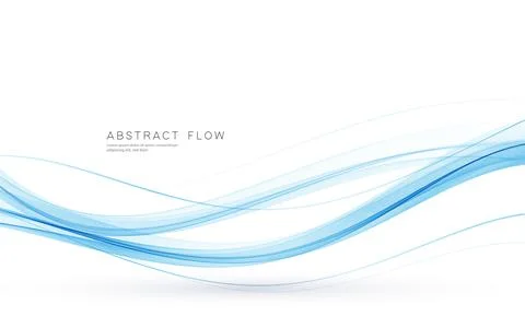 Vector blue color abstract wave design element Illustrazione stock