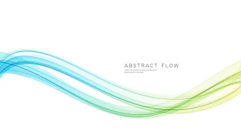 Vector blue color abstract wave design element Stock Illustration