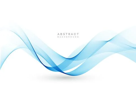 Vector blue color abstract wave design element Stock Illustration