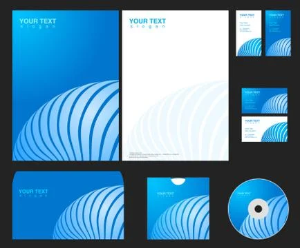 Vector blue company identity template Stock-Illustration