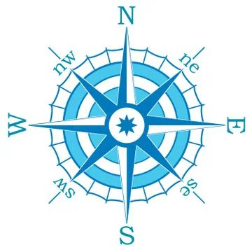 Vector blue compass Stock Illustration