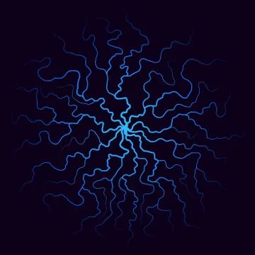 Vector Blue Crack. Surface Damage Stock Illustration