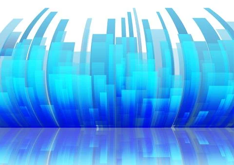 Vector : Blue curve stripe on white background Stock Illustration