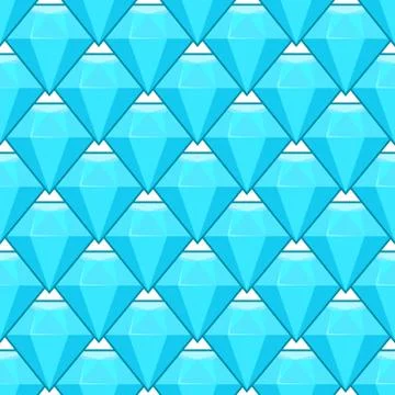 Vector blue diamonds seamless pattern Illustrazione stock